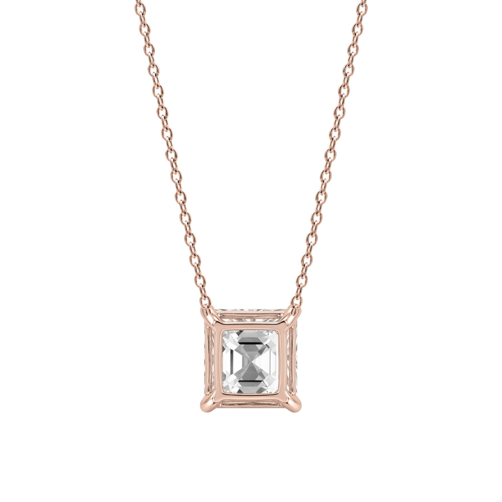 1-6 ctw Asscher Solitaire Pendant Necklace