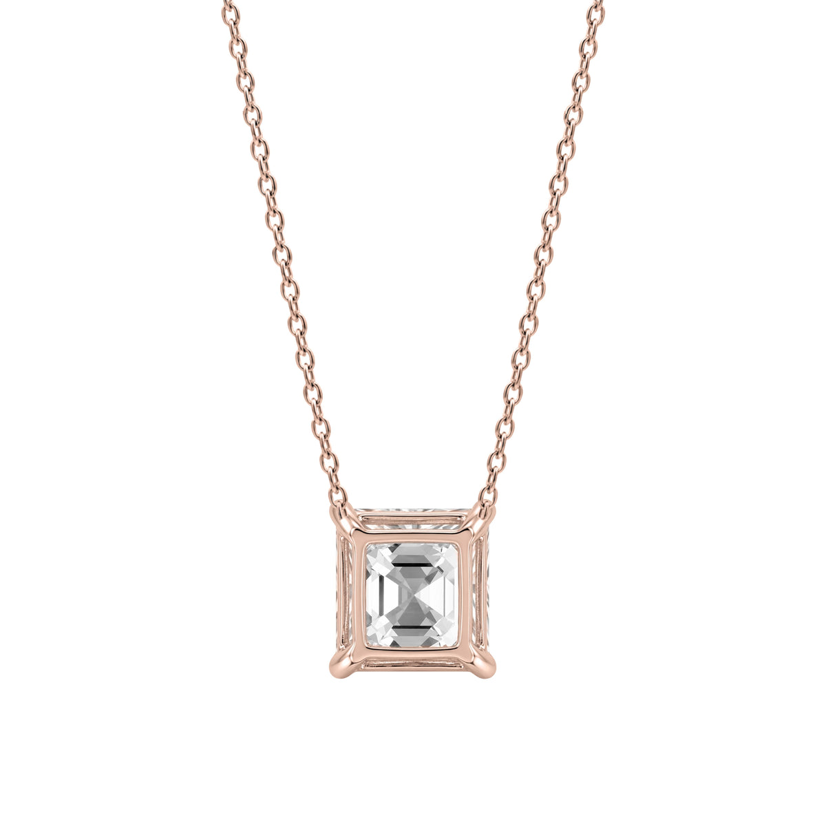 1-6 ctw Asscher Solitaire Pendant Necklace