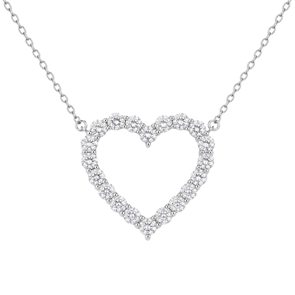 Diamonair Heart Pendant Set - Lab Grown Diamond Sterling Silver Heart Pendant