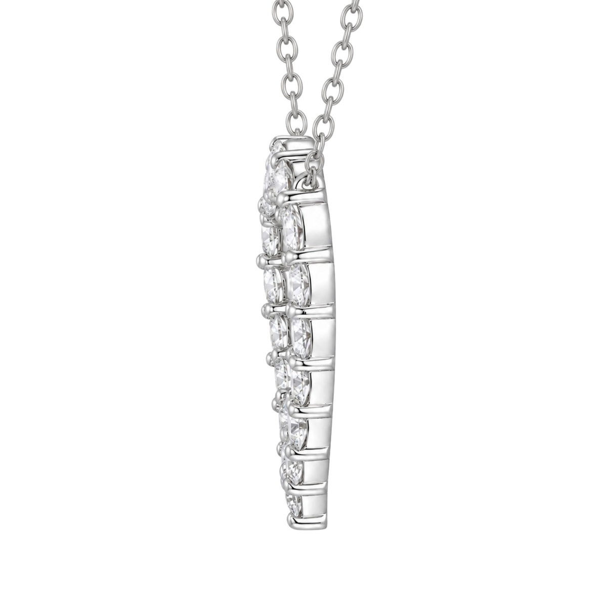 Diamonair Heart Pendant Set - Lab Grown Diamond Sterling Silver Heart Pendant