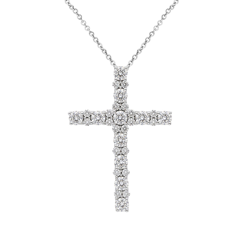 Diamonair Cross Pendant Set - Lab Grown Diamond Sterling Silver Pendant