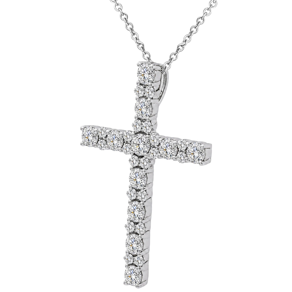 Diamonair Cross Pendant Set - Lab Grown Diamond Sterling Silver Pendant