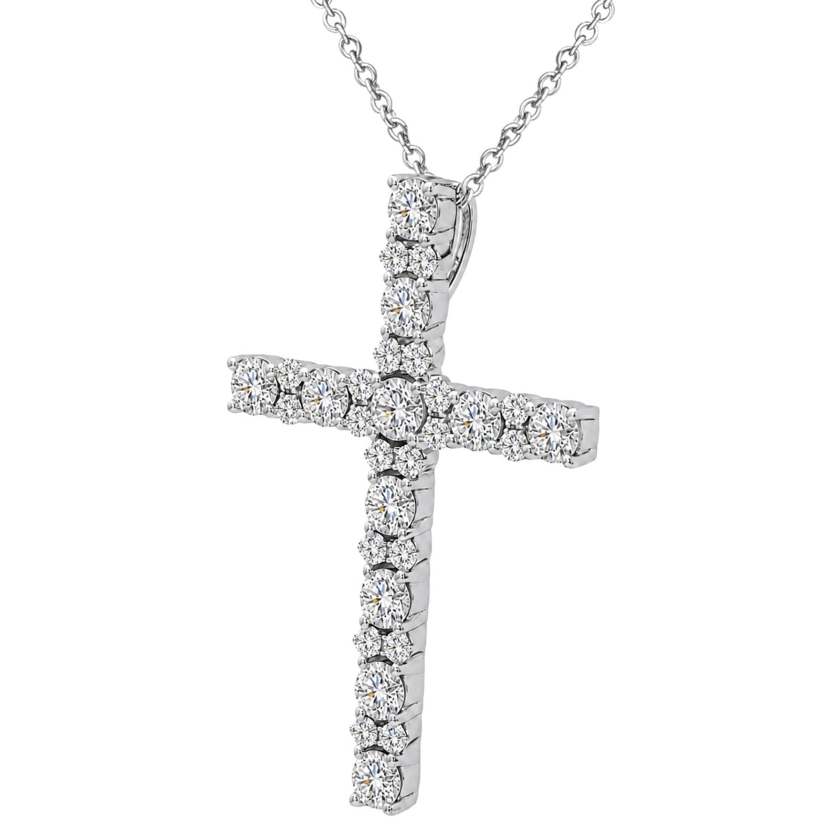 Diamonair Cross Pendant Set - Lab Grown Diamond Sterling Silver Pendant