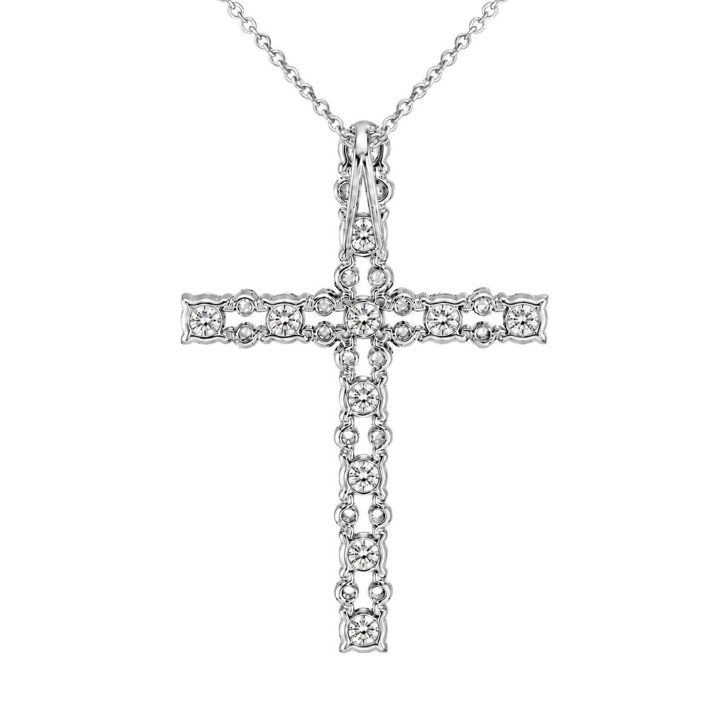 Diamonair Cross Pendant Set - Lab Grown Diamond Sterling Silver Pendant