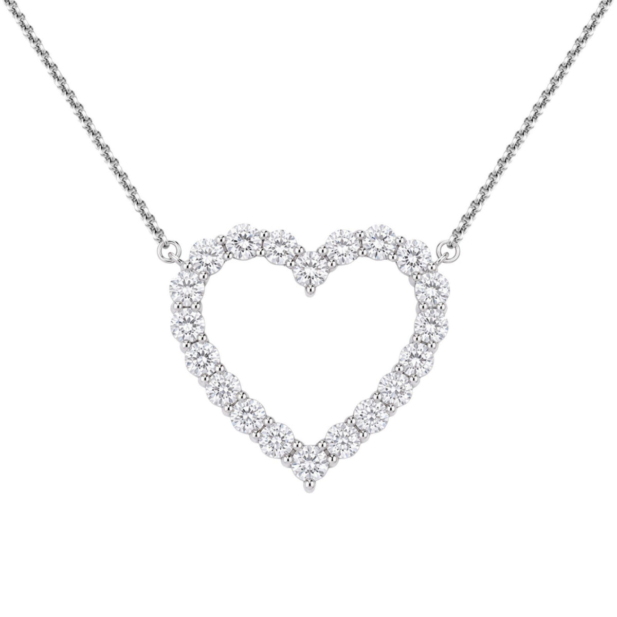 Diamonair Heart Pendant Set - Lab Grown Diamond Sterling Silver Heart Pendant