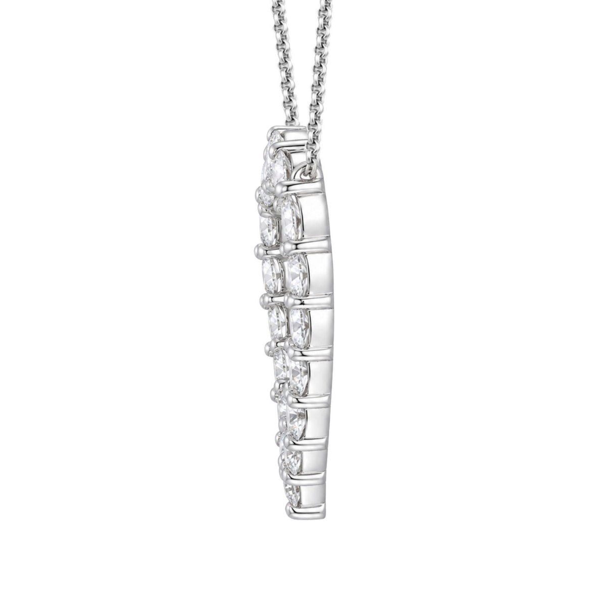Diamonair Heart Pendant Set - Lab Grown Diamond Sterling Silver Heart Pendant