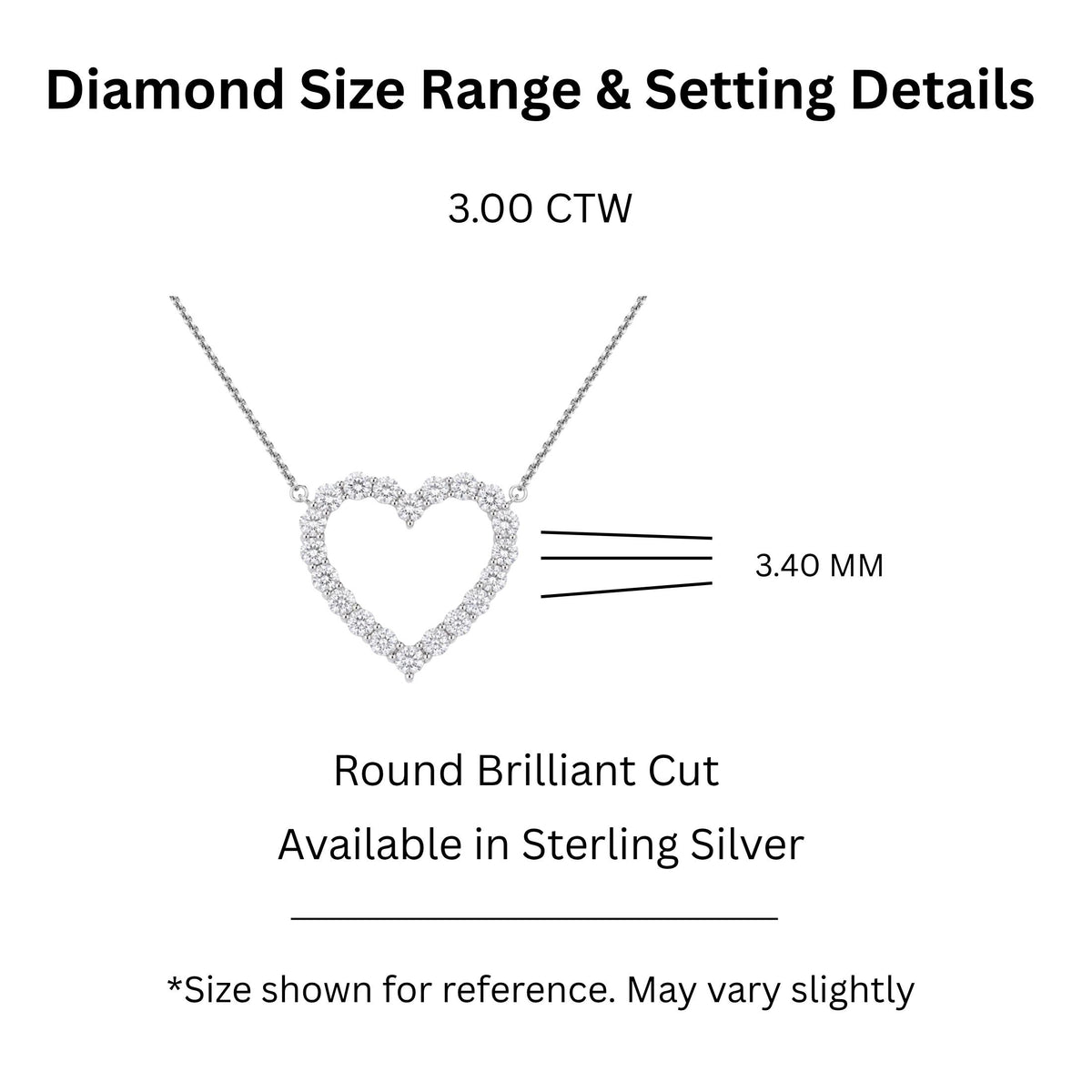 Diamonair Heart Pendant Set - Lab Grown Diamond Sterling Silver Heart Pendant