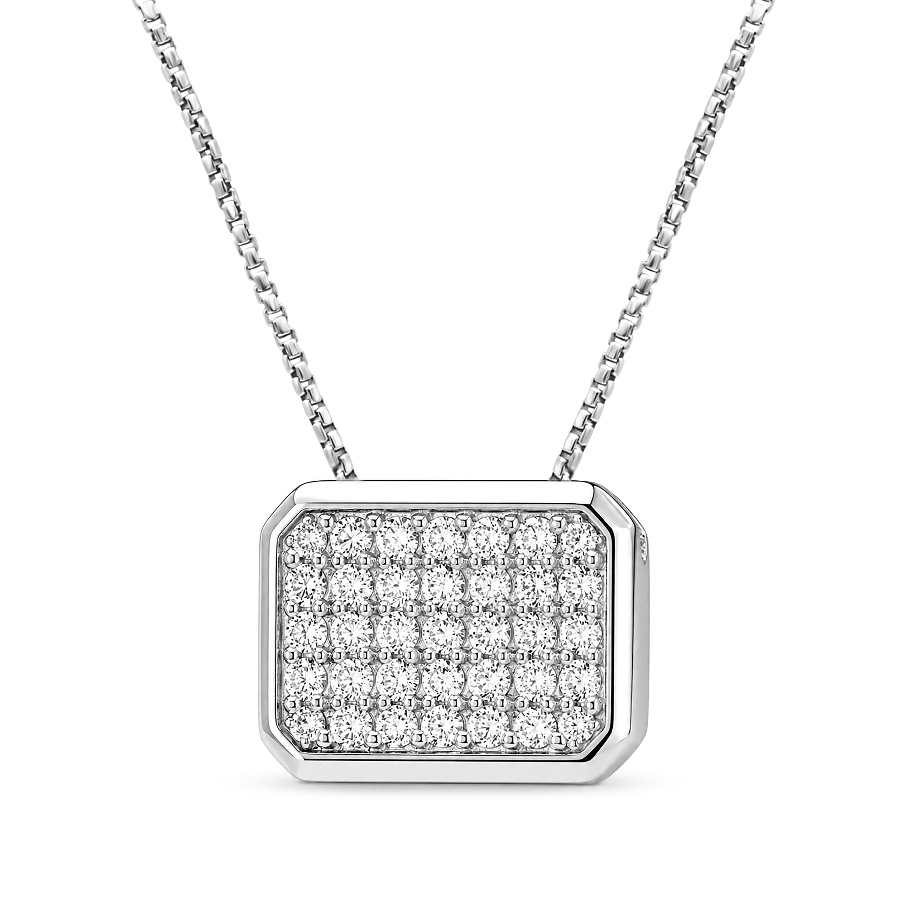 Diamonair Lab Grown Diamond (F/VS+) 2.00 carat Round cut Sterling Silver Circle Pendant - Sterling Silver | Gold over Silver