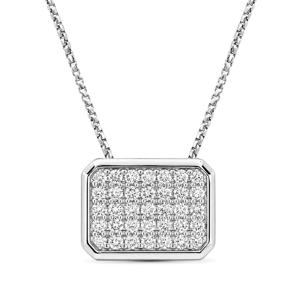 Diamonair Lab Grown Diamond (F/VS+) 2.00 carat Round cut Sterling Silver Circle Pendant - Sterling Silver | Gold over Silver