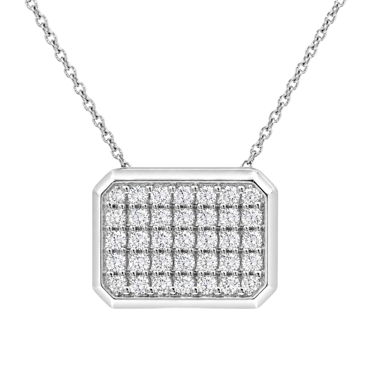 1-3 ctw Round Heart Pendant Necklace