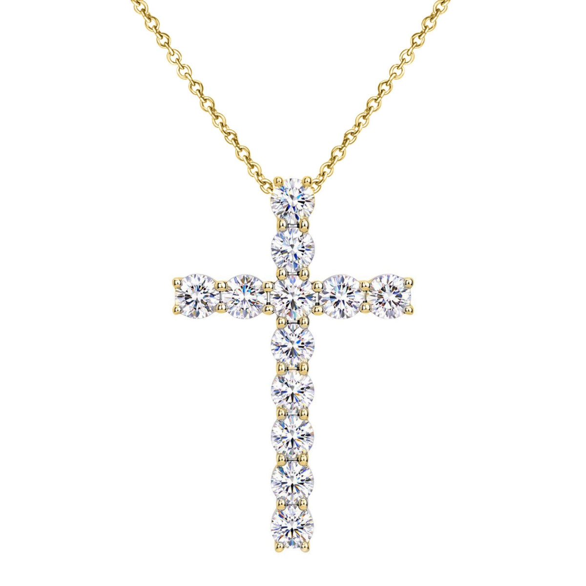 Diamonair Cross Pendant Set - Lab Grown Diamond Sterling Silver Pendant