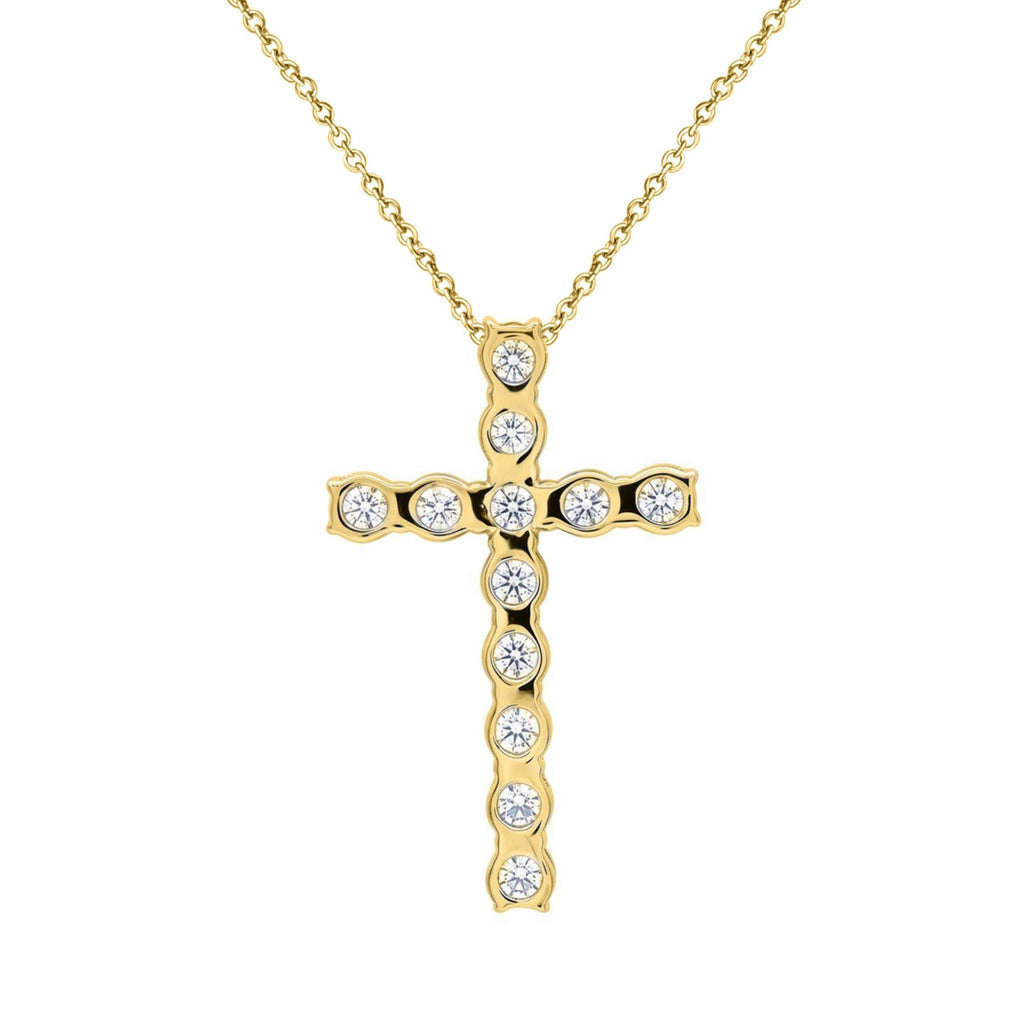 Diamonair Cross Pendant Set - Lab Grown Diamond Sterling Silver Pendant