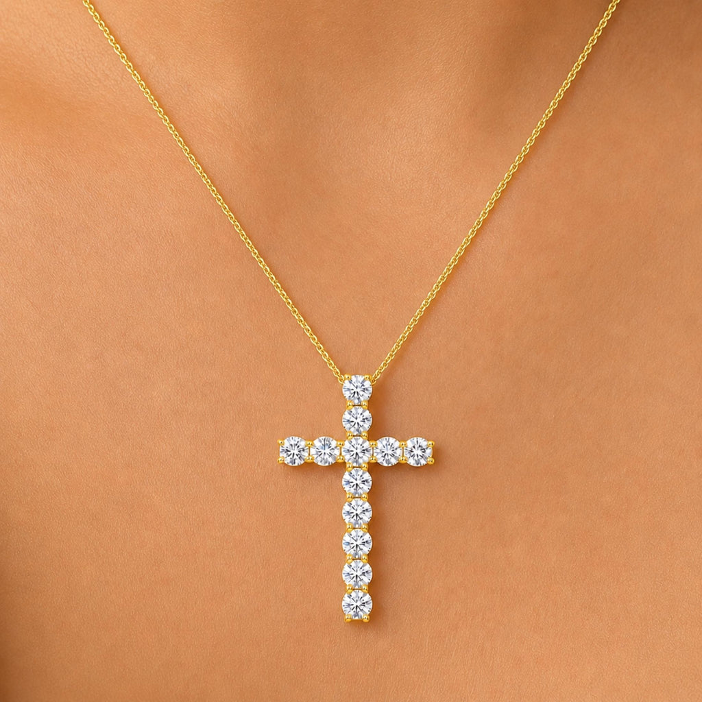 Diamonair Cross Pendant Set - Lab Grown Diamond Sterling Silver Pendant