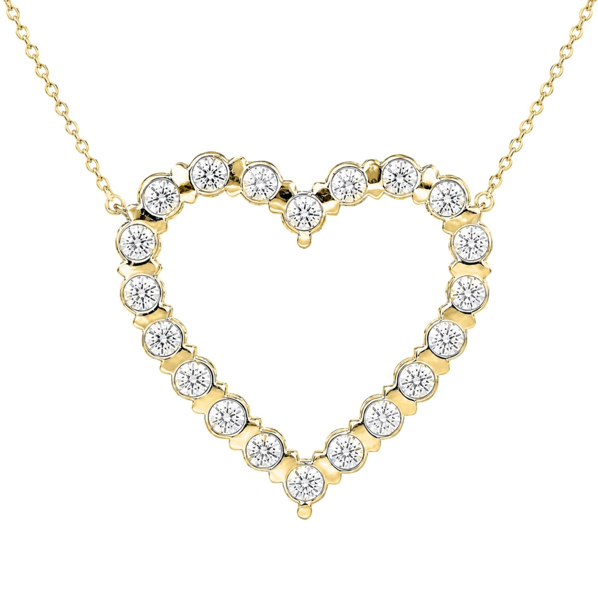 Diamonair Heart Pendant Set - Lab Grown Diamond Sterling Silver Heart Pendant