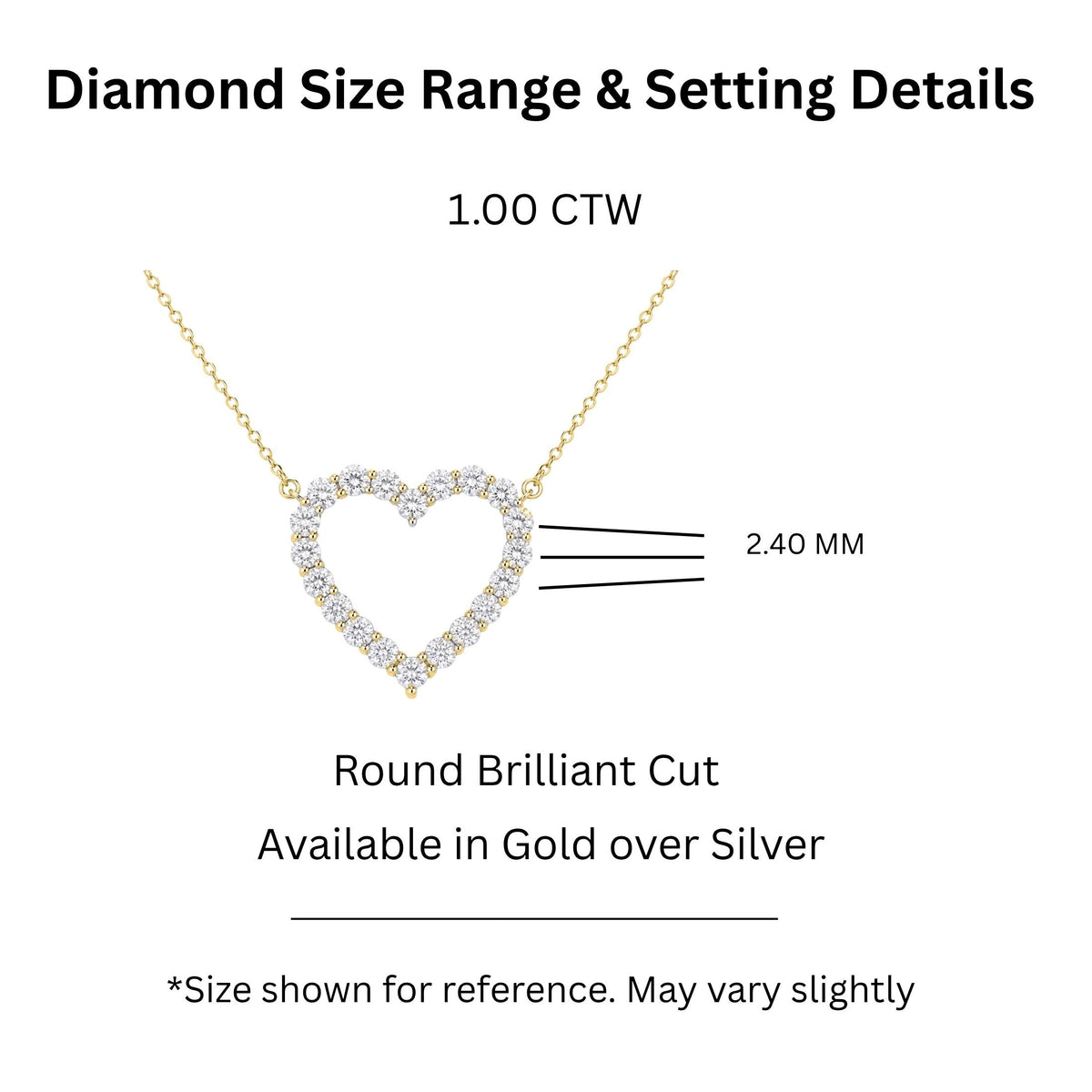 Diamonair Heart Pendant Set - Lab Grown Diamond Sterling Silver Heart Pendant
