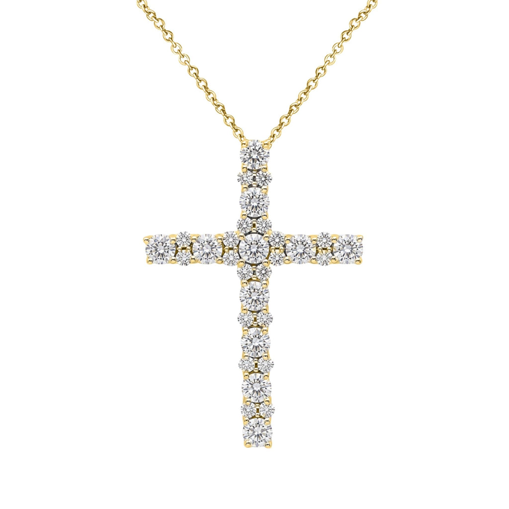 Diamonair Cross Pendant Set - Lab Grown Diamond Sterling Silver Pendant