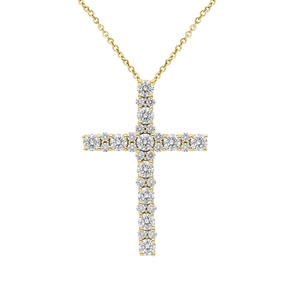 Diamonair Cross Pendant Set - Lab Grown Diamond Sterling Silver Pendant