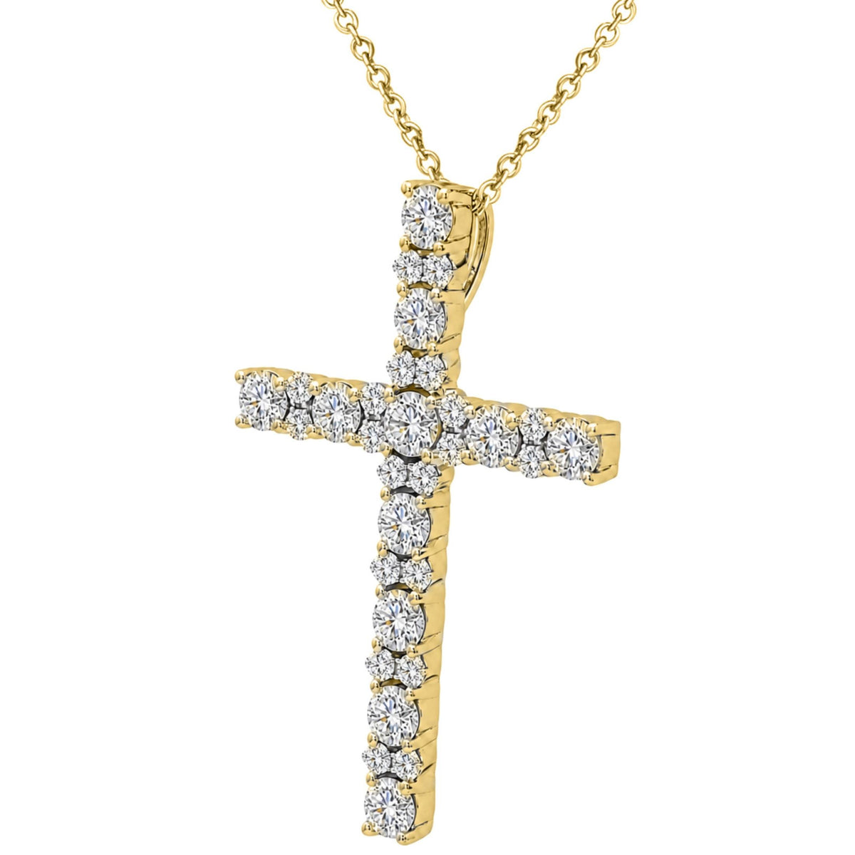 Diamonair Cross Pendant Set - Lab Grown Diamond Sterling Silver Pendant