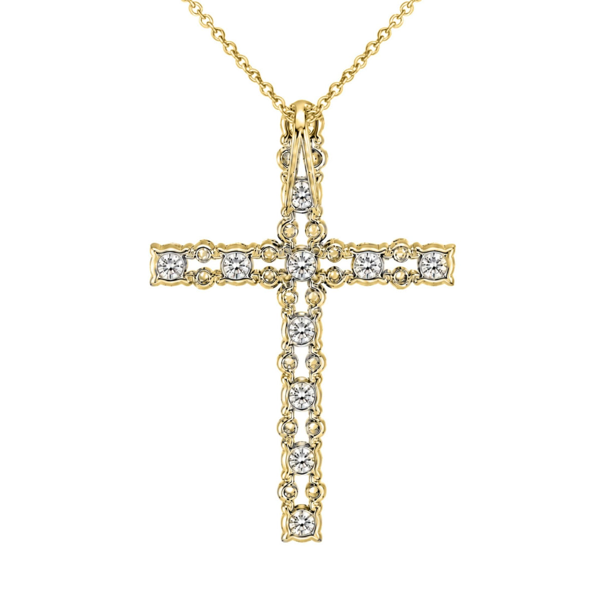Diamonair Cross Pendant Set - Lab Grown Diamond Sterling Silver Pendant