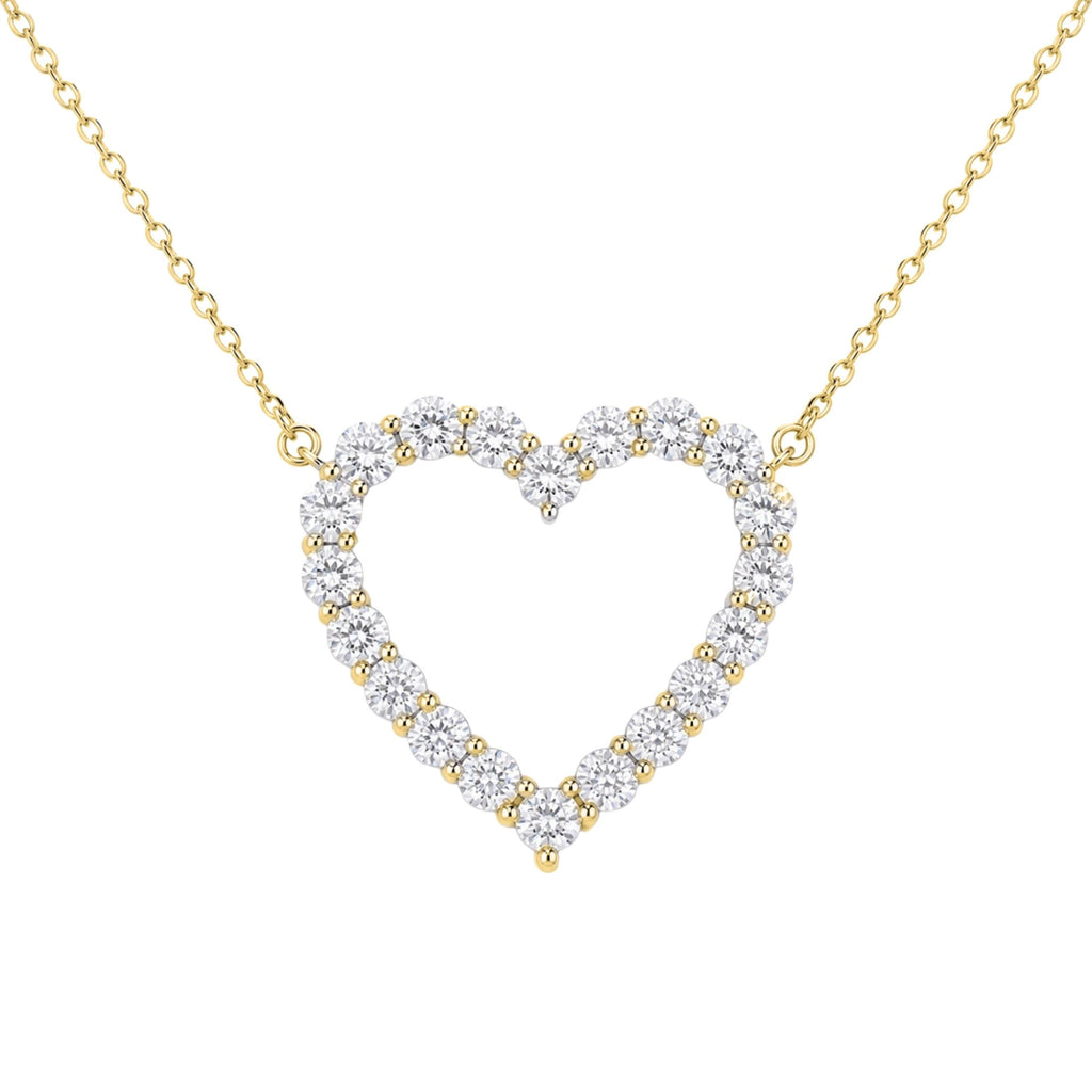 Diamonair Heart Pendant Set - Lab Grown Diamond Sterling Silver Heart Pendant