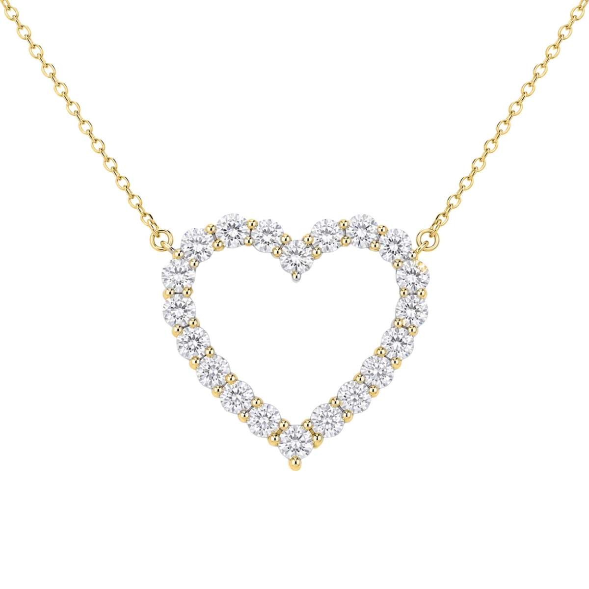 Diamonair Heart Pendant Set - Lab Grown Diamond Sterling Silver Heart Pendant