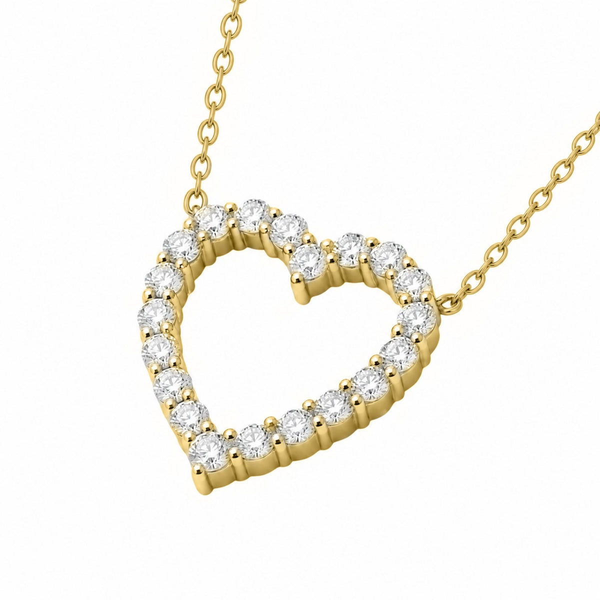 Diamonair Heart Pendant Set - Lab Grown Diamond Sterling Silver Heart Pendant