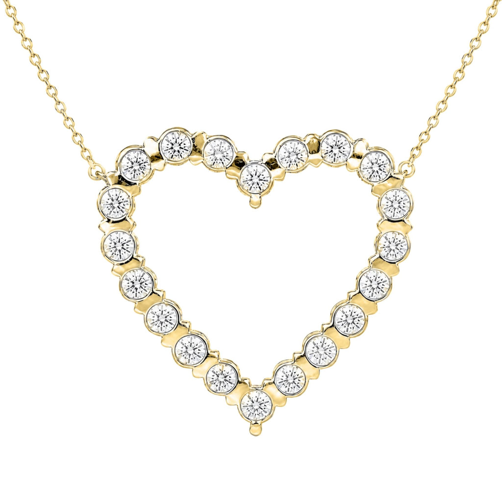 Diamonair Heart Pendant Set - Lab Grown Diamond Sterling Silver Heart Pendant