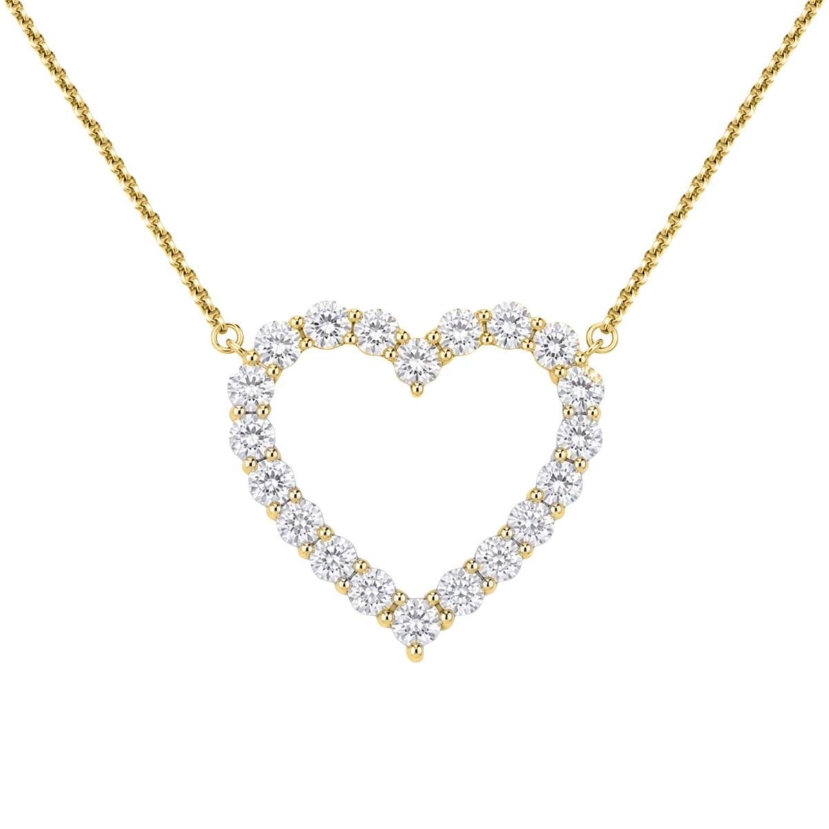 Diamonair Heart Pendant Set - Lab Grown Diamond Sterling Silver Heart Pendant