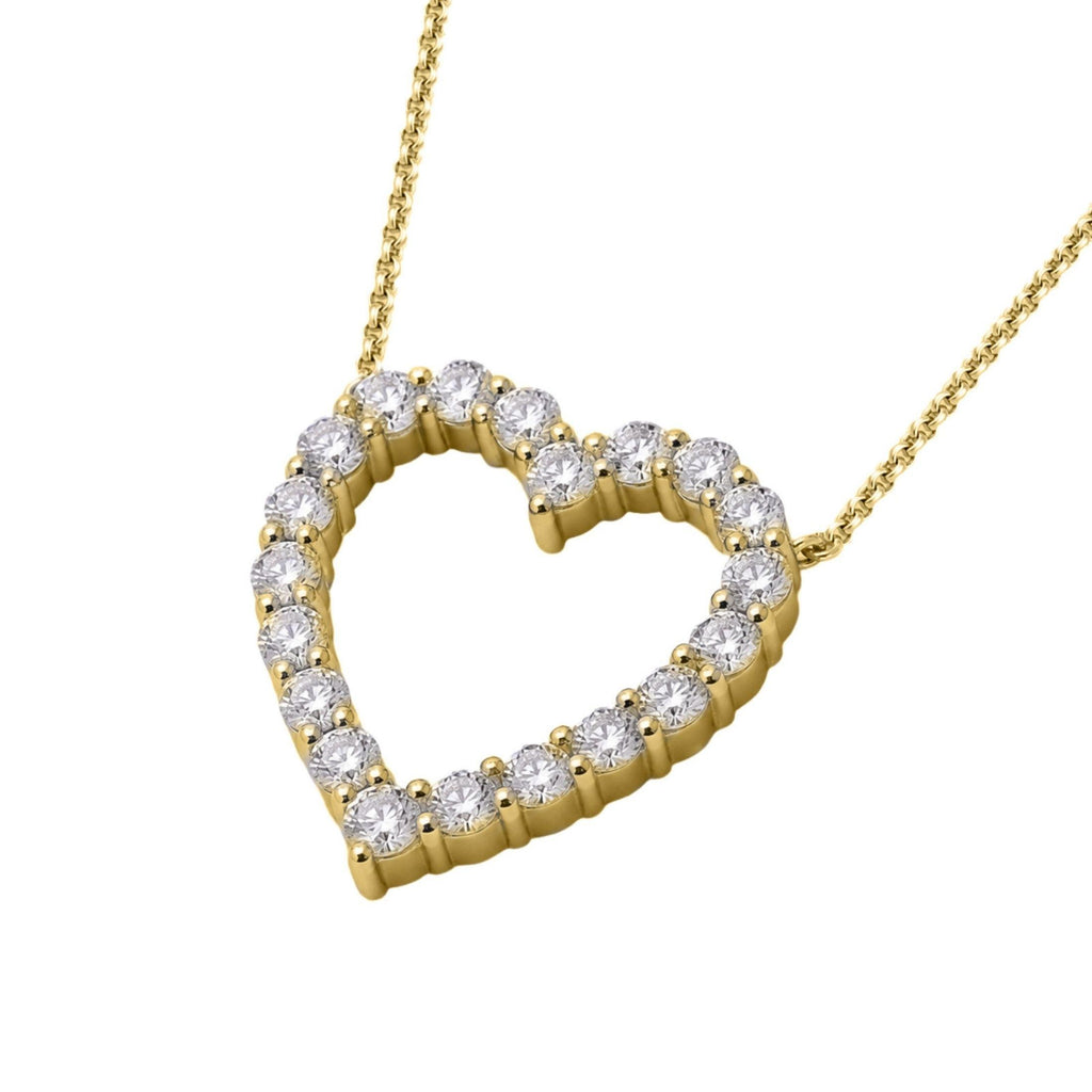 Diamonair Heart Pendant Set - Lab Grown Diamond Sterling Silver Heart Pendant