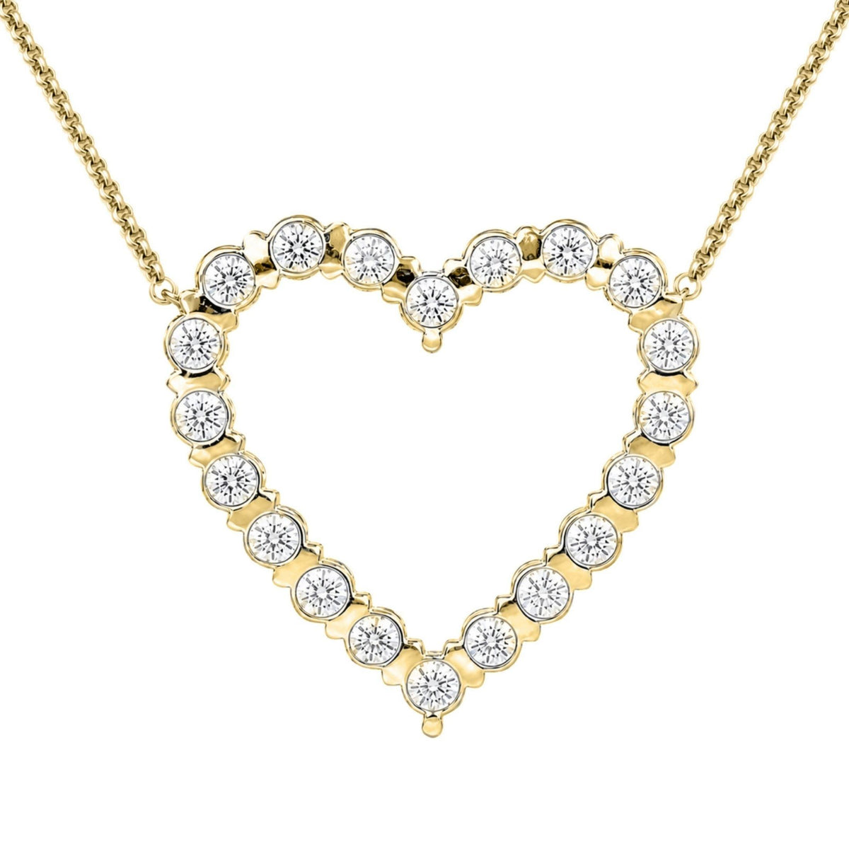Diamonair Heart Pendant Set - Lab Grown Diamond Sterling Silver Heart Pendant