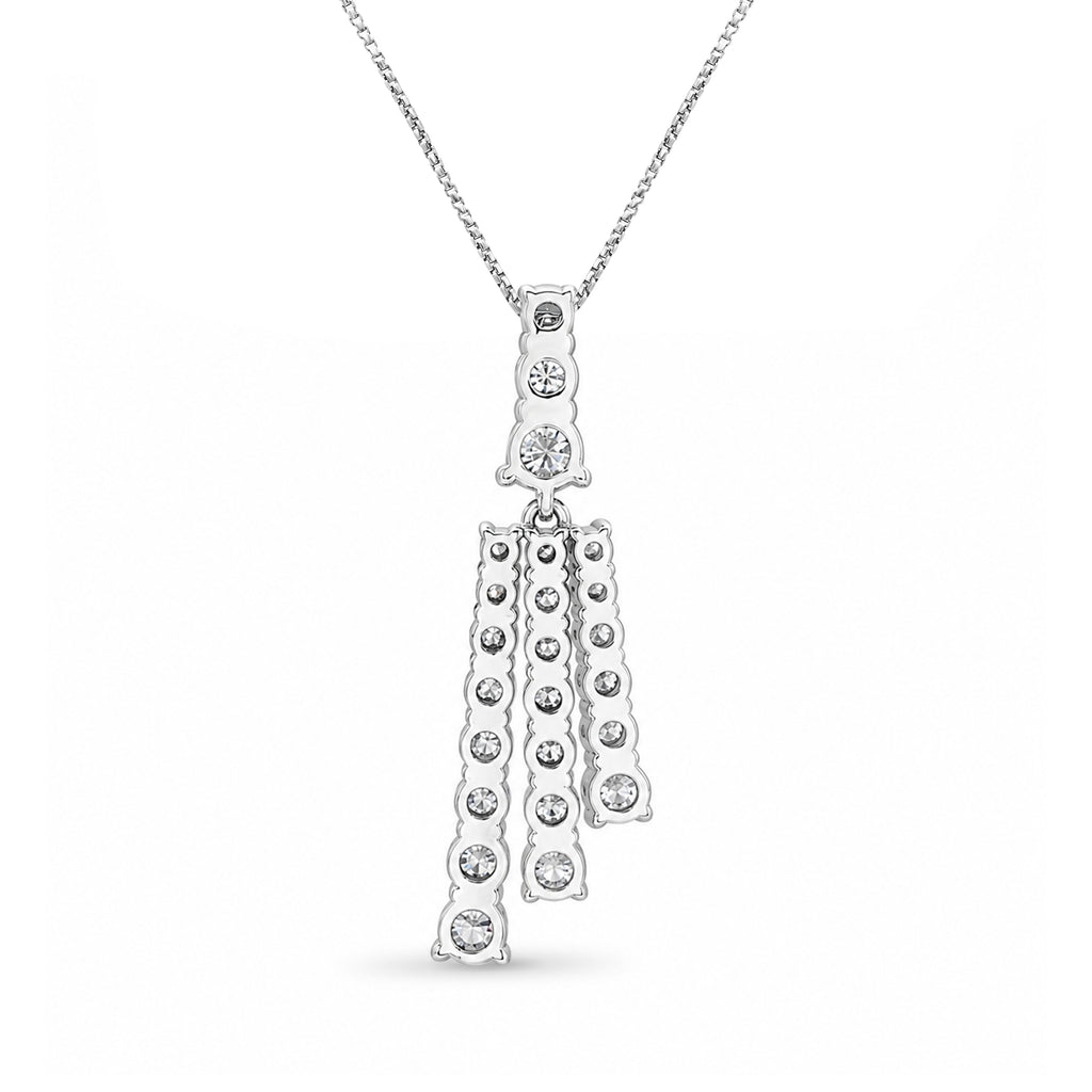 Diamonair Lab Grown Diamond (F/VS+) 2.00 carat Round cut Sterling Silver Pendant - Sterling Silver