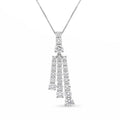 Diamonair Lab Grown Diamond (F/VS+) 2.00 carat Round cut Sterling Silver Pendant - Sterling Silver