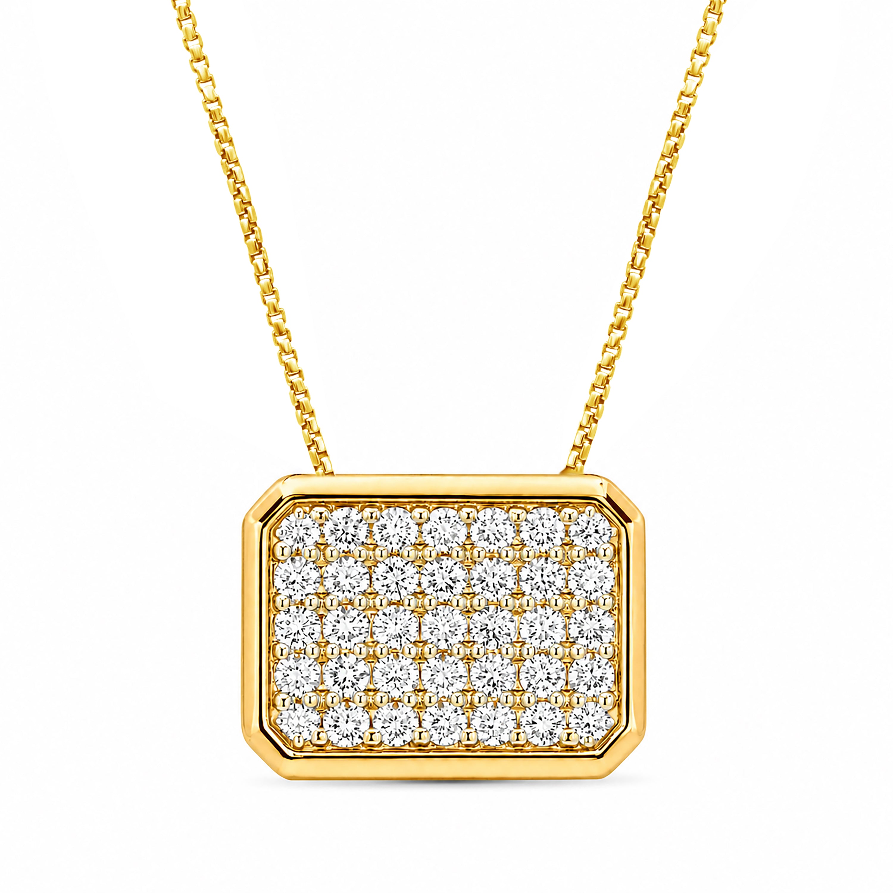 Diamonair Lab Grown Diamond (F/VS+) 2.00 carat Round cut Sterling Silver Circle Pendant - Sterling Silver | Gold over Silver