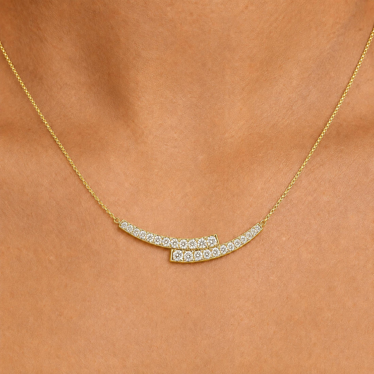 Diamonair Smile Necklace Set - Lab Grown Diamond Sterling Silver Necklace