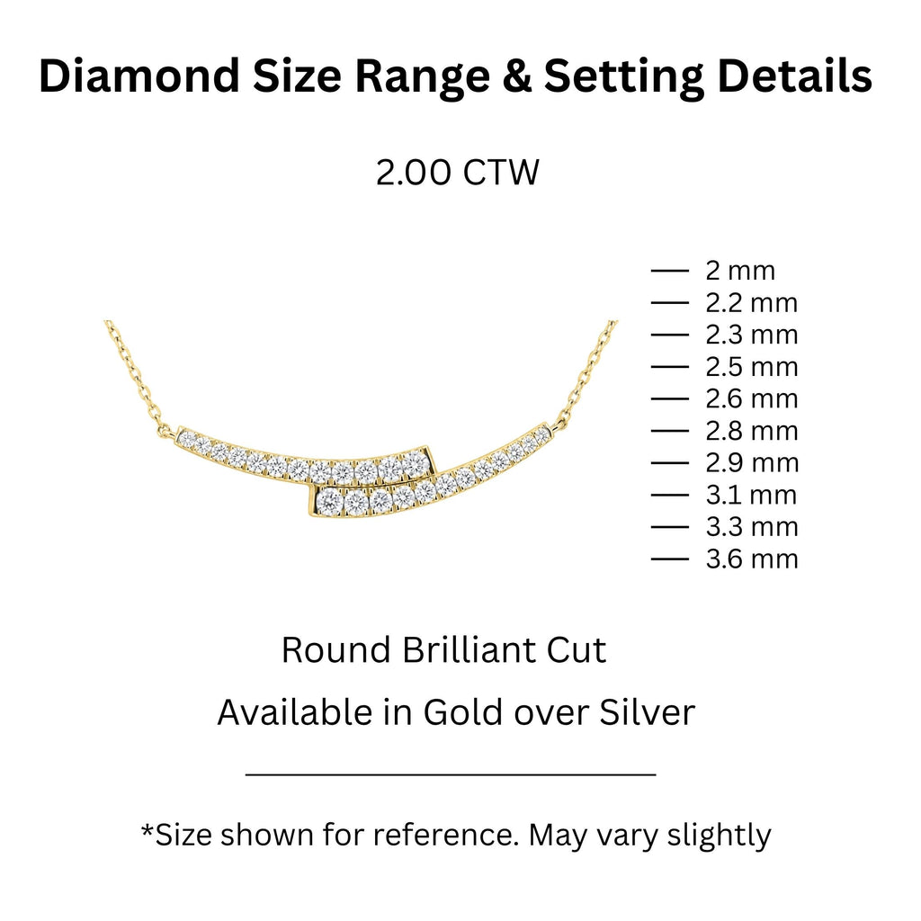 Diamonair Smile Necklace Set - Lab Grown Diamond Sterling Silver Necklace