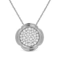 Diamonair Lab Grown Diamond (F/VS+) 1.00 carat Round cut Sterling Silver Cluster Pendant - Sterling Silver | Gold over Silver