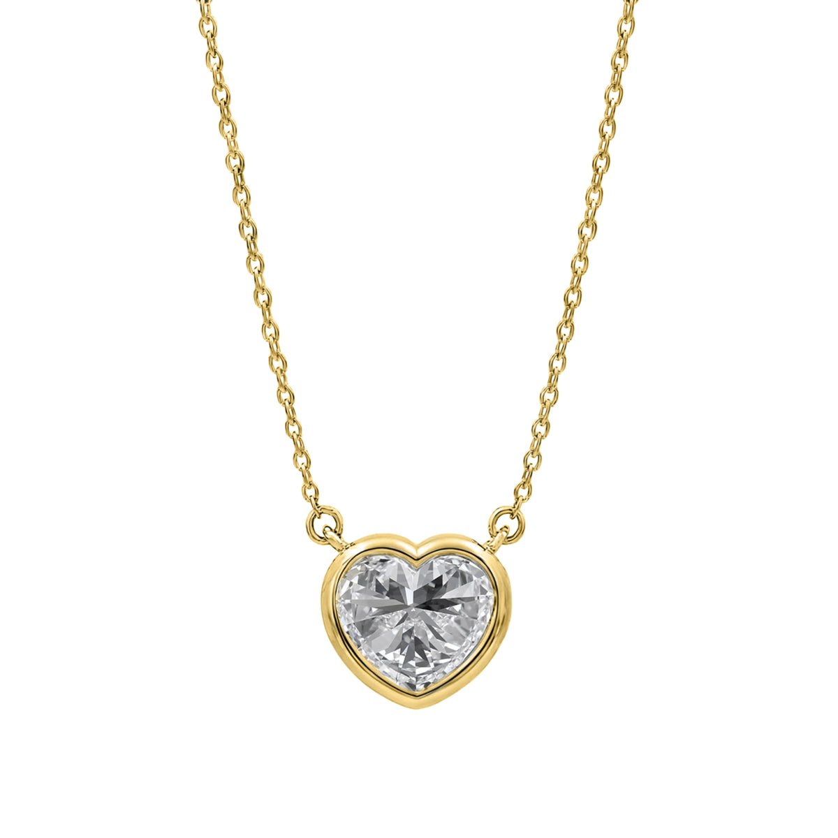 1-6 ctw Mixed Solitaire Bezel Pendant Necklace