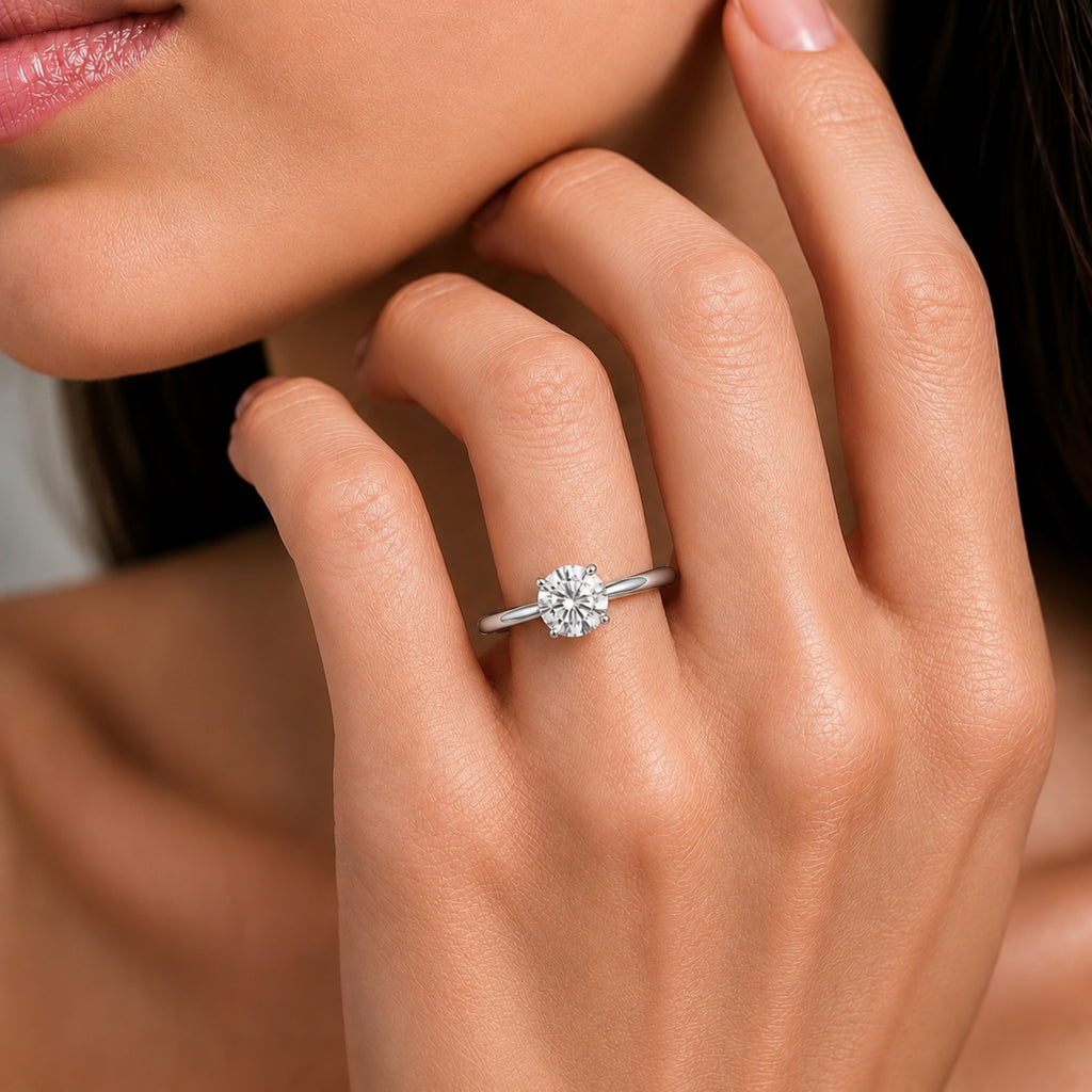 Diamonair Solitaire Ring Builder - Lab Grown Diamond 14K Gold Engagement Ring