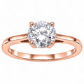 Diamonair Round solitaire ring 14K Rose Gold 6.00 CT Size 11