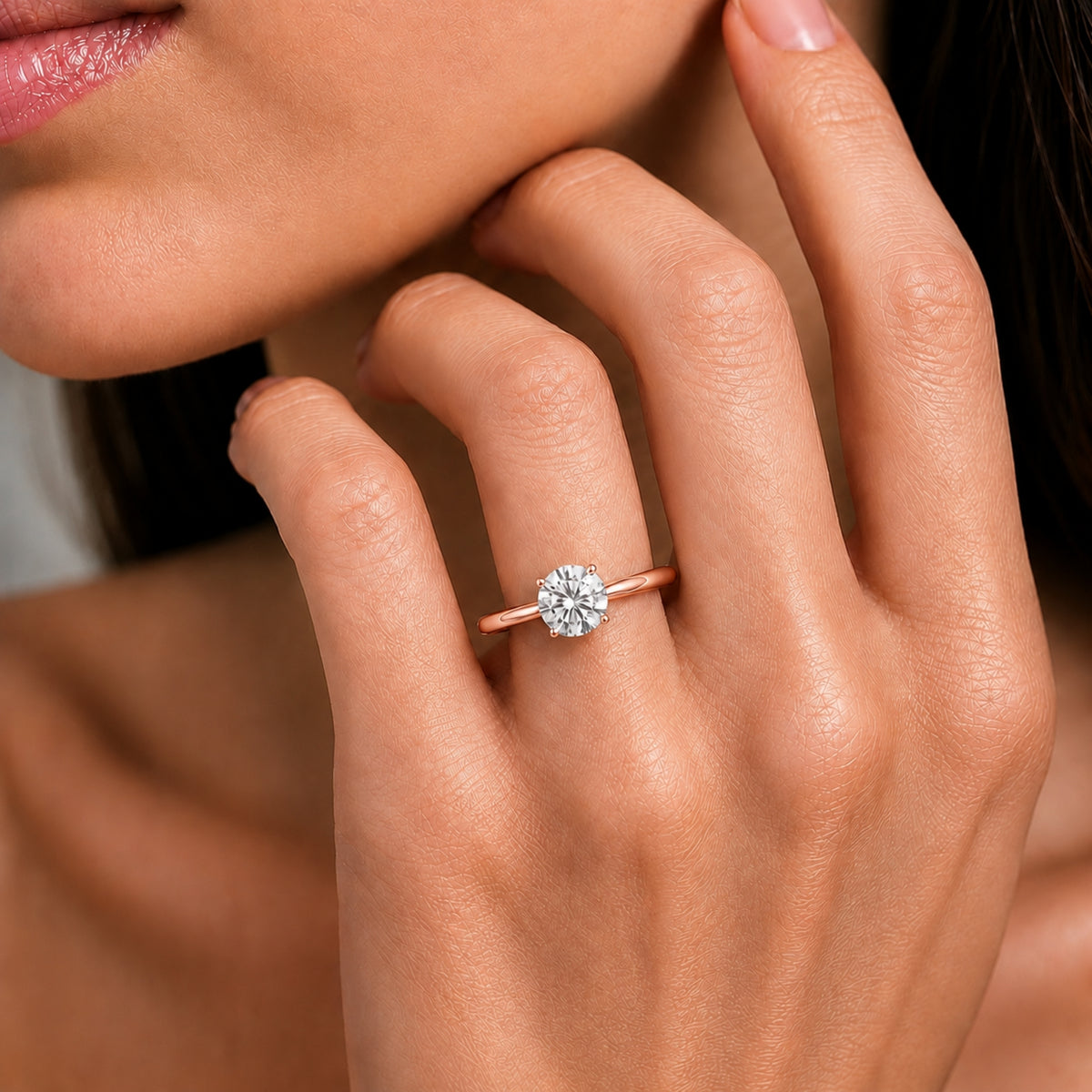 Diamonair Solitaire Ring Builder - Lab Grown Diamond 14K Gold Engagement Ring