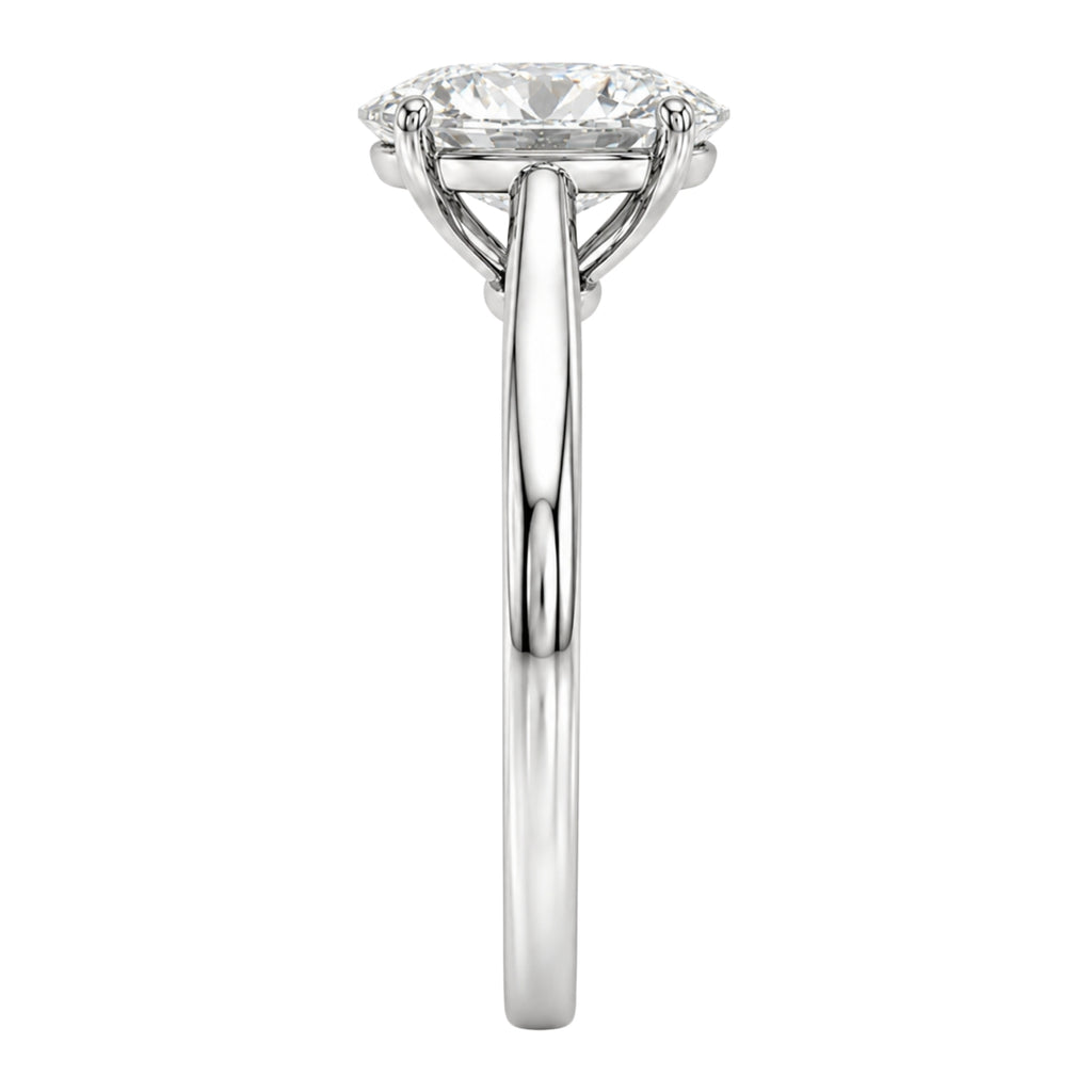 1.00-6.00 Carat T.W. Oval-cut IGI Certified IGI Certified Lab Grown Diamond (F/VS+) 14K Gold Solitaire Ring