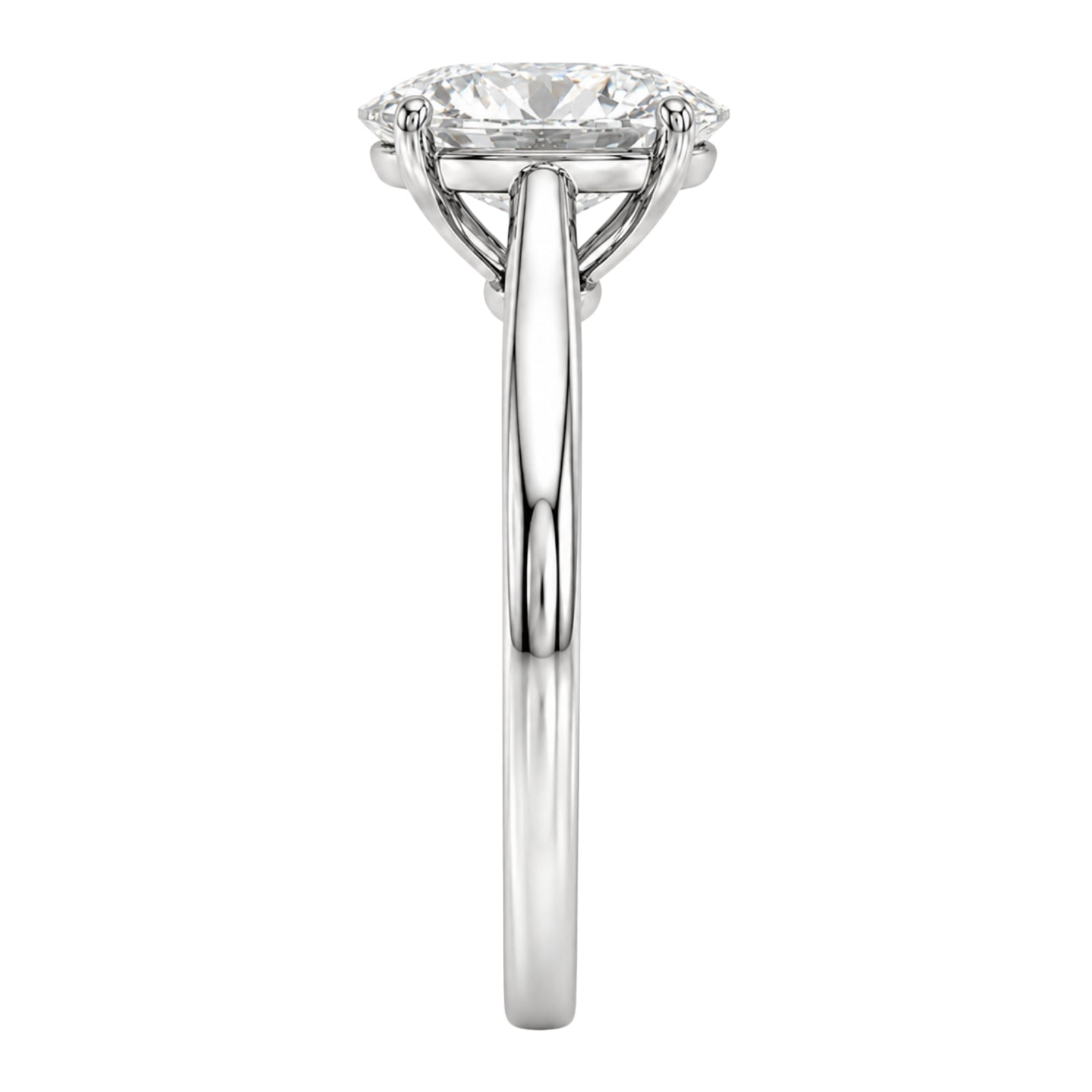 1.00-6.00 Carat T.W. Oval-cut IGI Certified IGI Certified Lab Grown Diamond (F/VS+) 14K Gold Solitaire Ring