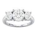 2.00-5.00 Carat T.W. Round-cut Lab Grown Diamond (F/VS+) 14K Gold 3 Stone Ring