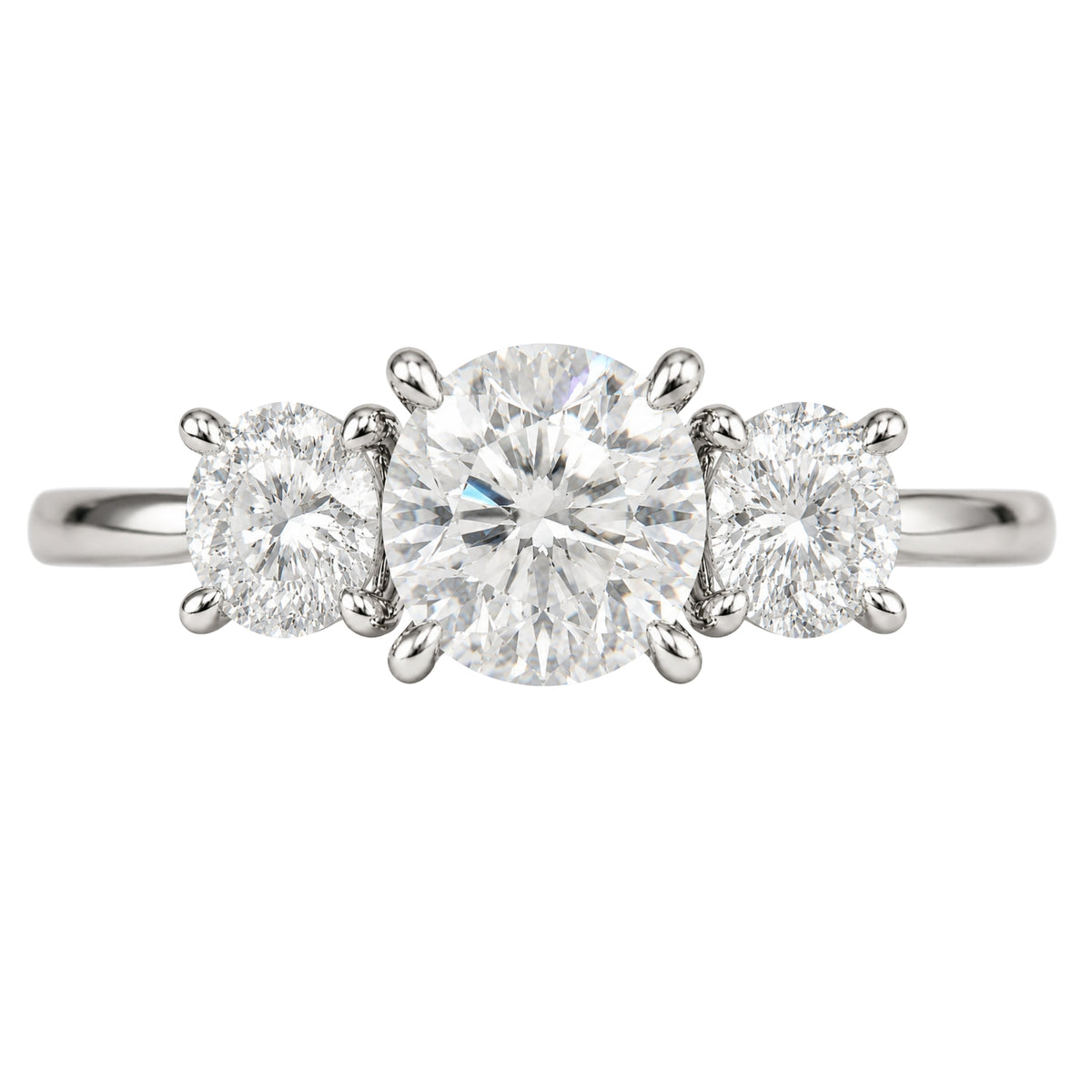Diamonair 3 Stone Ring Set - Lab Grown Diamond 14K Gold 3 Stone Ring
