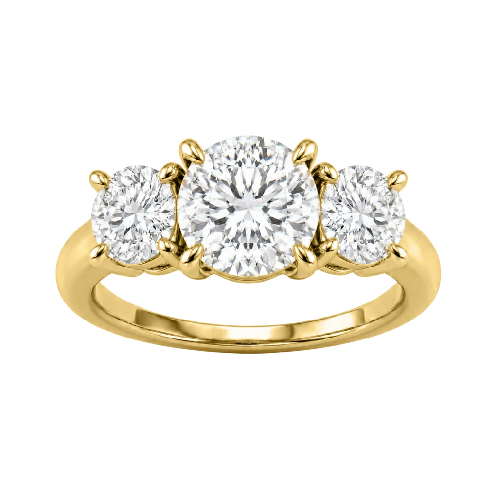 Diamonair 3 Stone Ring Set - Lab Grown Diamond 14K Gold 3 Stone Ring