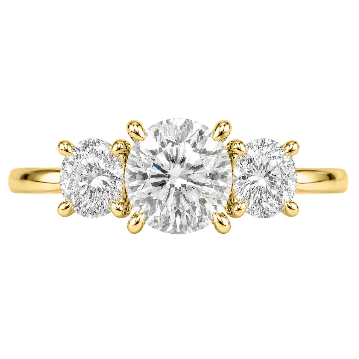 Diamonair 3 Stone Ring Set - Lab Grown Diamond 14K Gold 3 Stone Ring