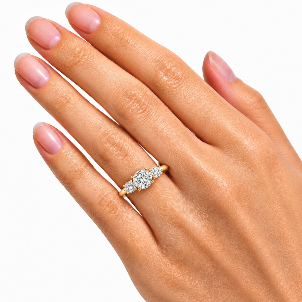 Diamonair 3 Stone Ring Set - Lab Grown Diamond 14K Gold 3 Stone Ring