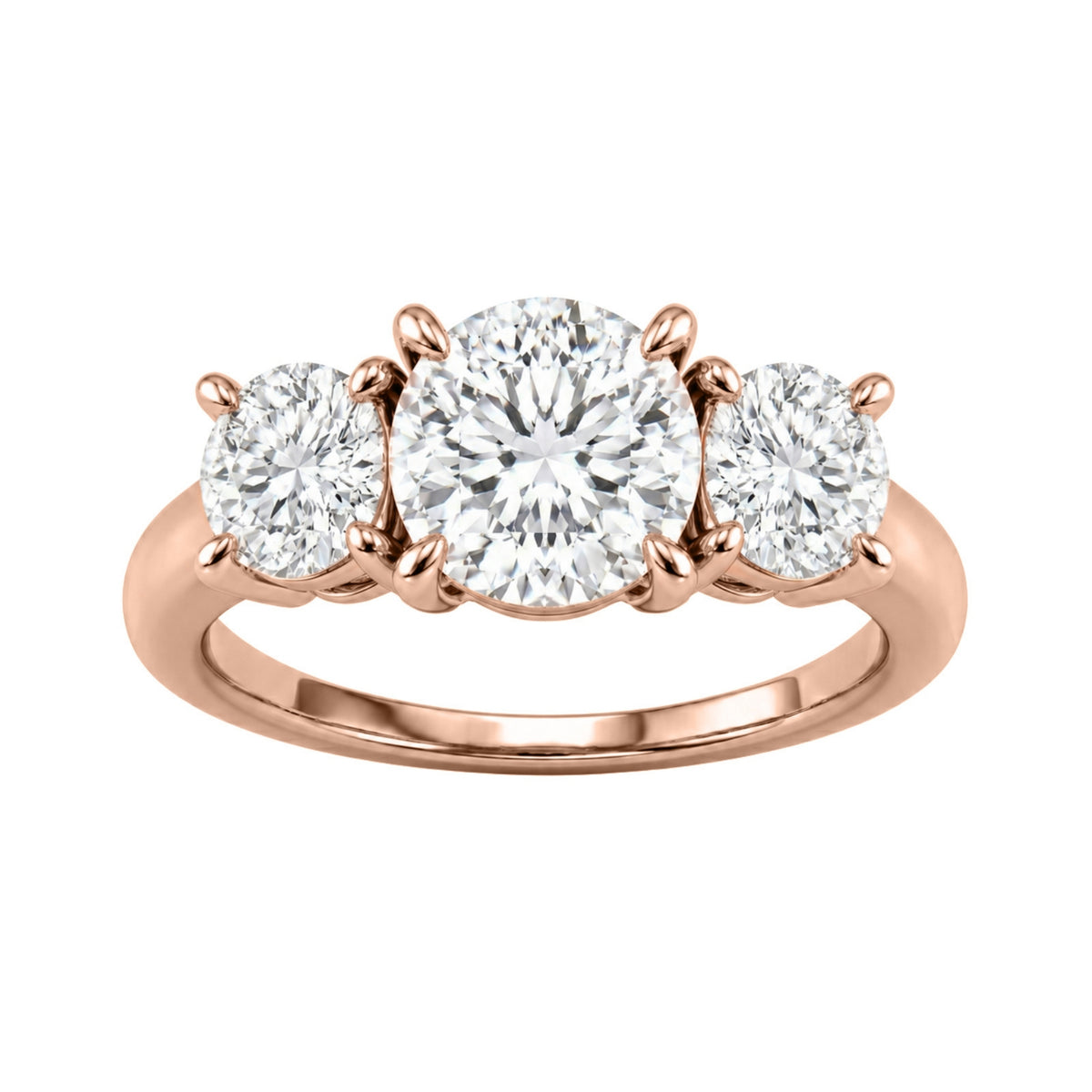 Diamonair 3 Stone Ring Set - Lab Grown Diamond 14K Gold 3 Stone Ring