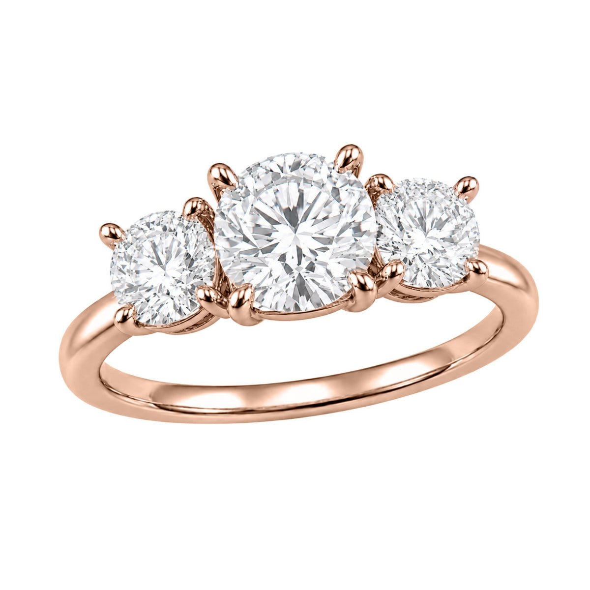 Diamonair 3 Stone Ring Set - Lab Grown Diamond 14K Gold 3 Stone Ring