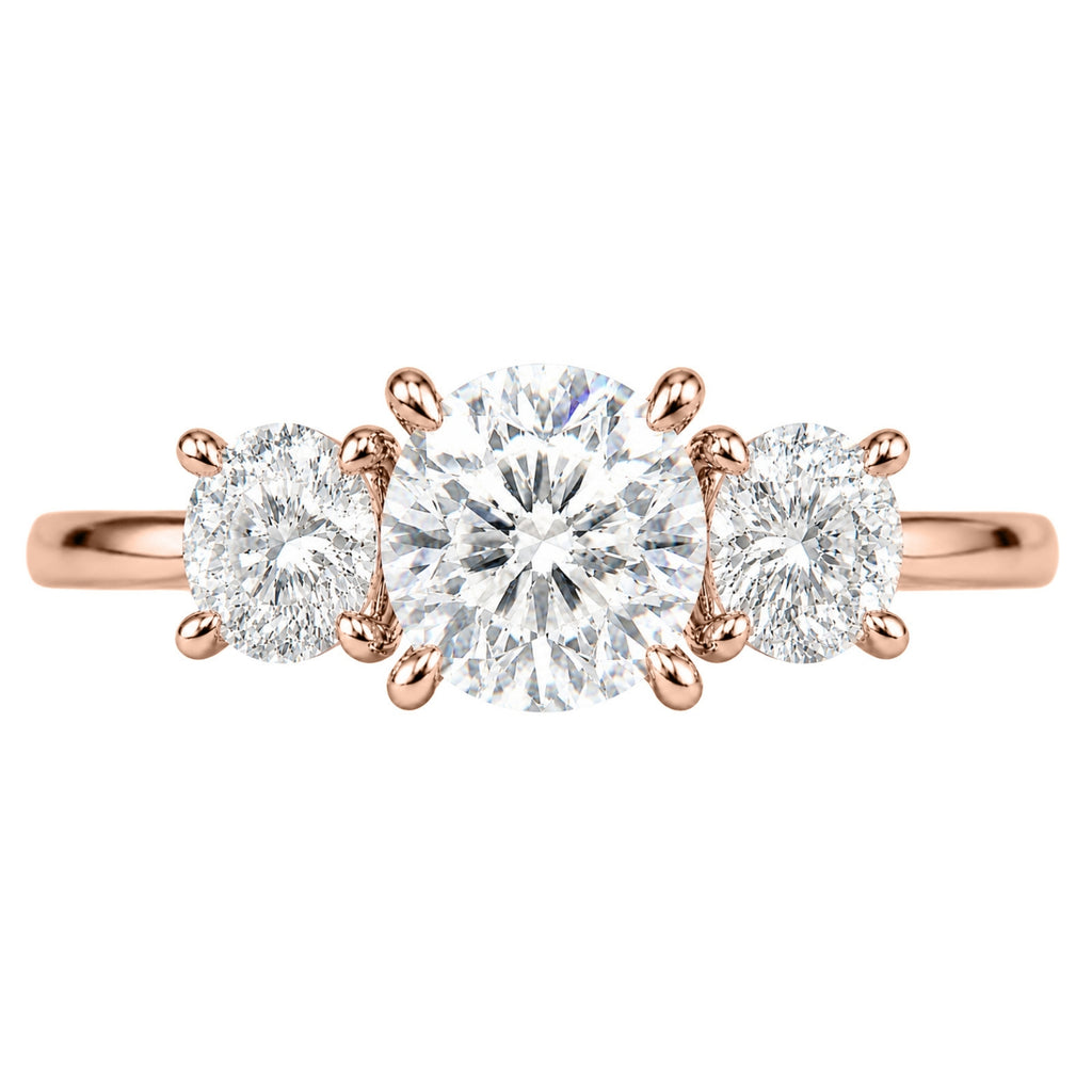 Diamonair 3 Stone Ring Set - Lab Grown Diamond 14K Gold 3 Stone Ring